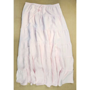 Wilfred Aritizia Maxi Skirt sz S Pink Tiered